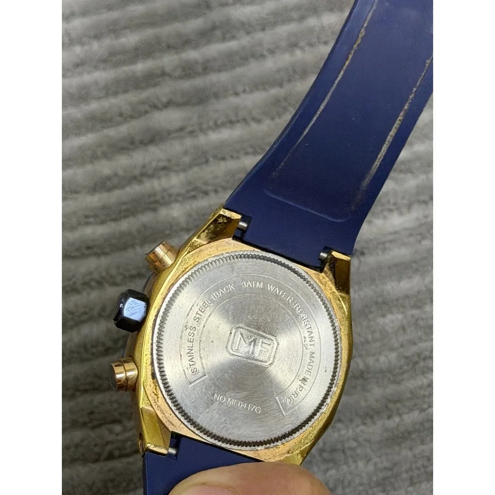 Men's Watch Octagon Wrist Watch Waterproof Luminous Calendar Silicon Band Watch